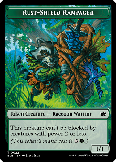 Rust-Shield Rampager Token (BLB-022) - Bloomburrow Tokens