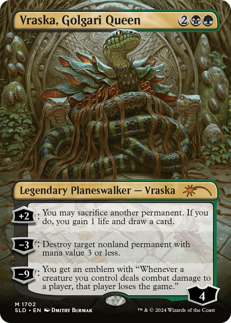 Vraska, Golgari Queen (SLD-1702) - Secret Lair Drop (Borderless) Foil