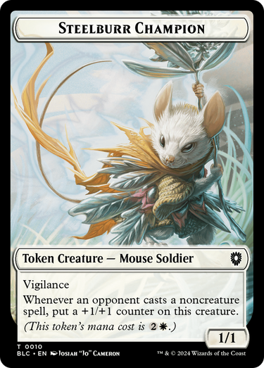 Steelburr Champion (TBLC-010) - Bloomburrow Commander Tokens
