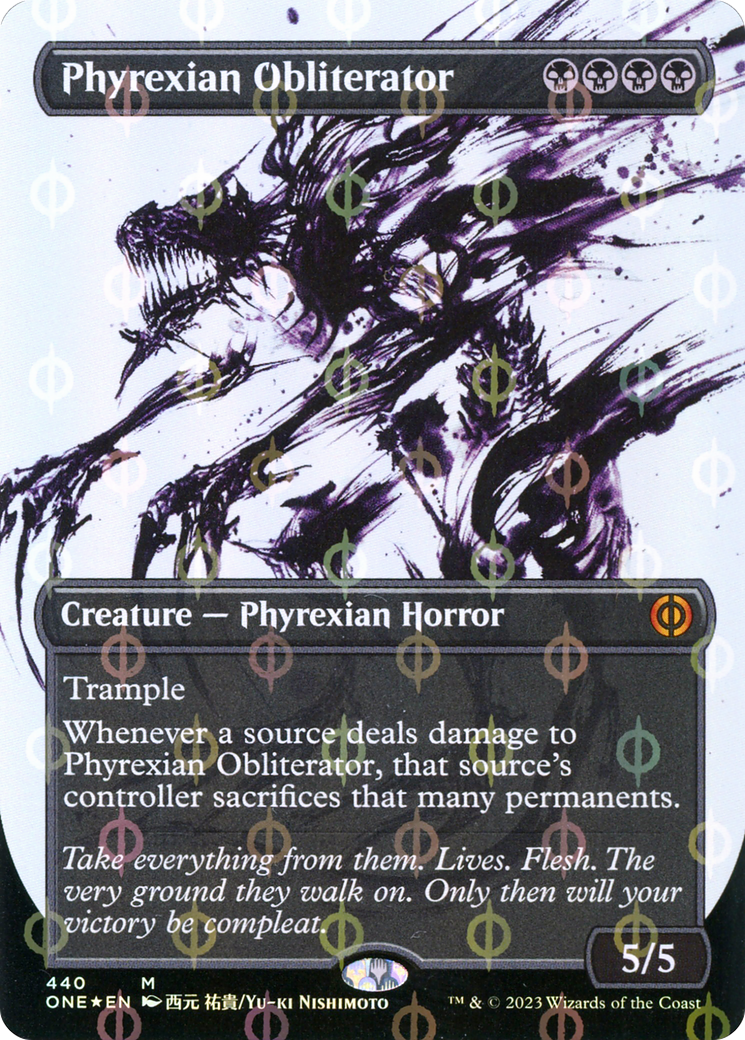 Phyrexian Obliterator ONE Borderless Step Compleat Foil 440