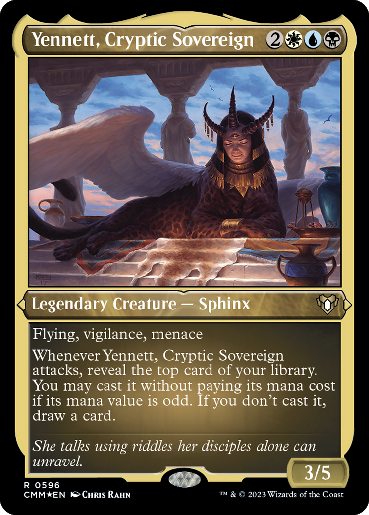 Yennett, Cryptic Sovereign (CMM-596) - Commander Masters Etched Foil