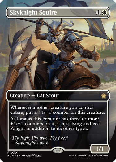 Skyknight Squire (Borderless) (FDN-301) - Foundations (Borderless) Foil