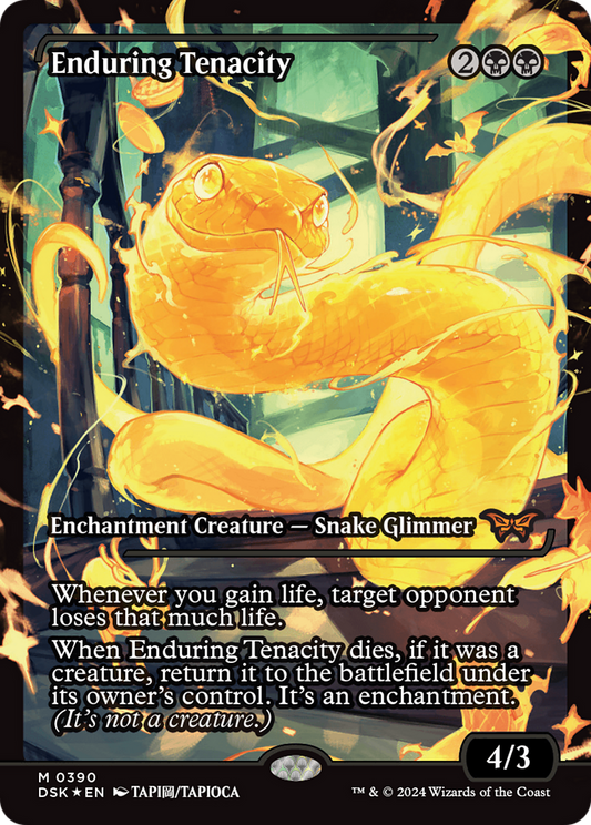 Enduring Tenacity (DSK-390) - Duskmourn: House of Horror: (borderless) Foil
