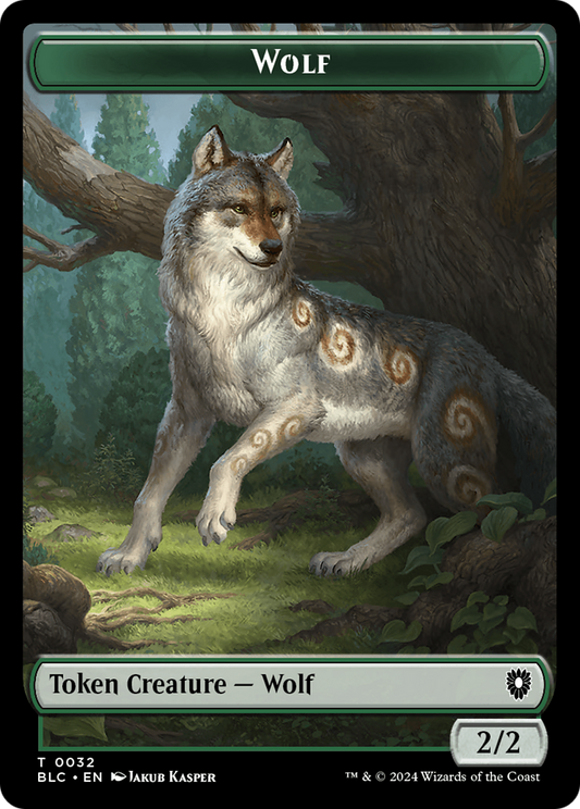 Wolf (TBLC-032) - Bloomburrow Commander Tokens