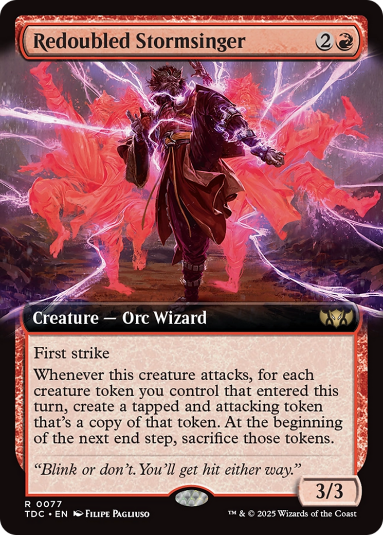 Redoubled Stormsinger (TDC-077) - Commander: Tarkir: Dragonstorm: (Extended Art)