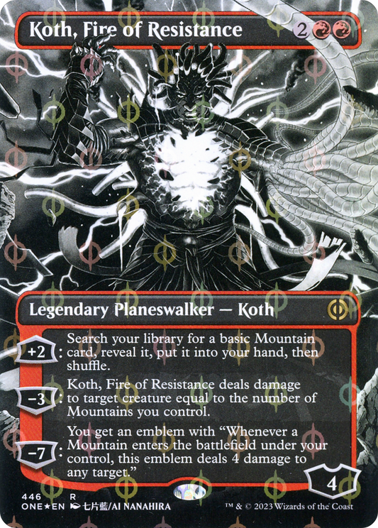 Koth, Fire of Resistance Borderless Step-Compleat 446