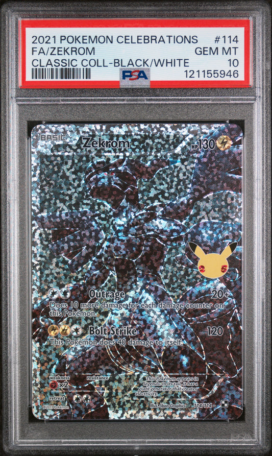 Zekrom Full Art Celebrations #114 PSA 10