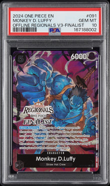 MONKEY D. LUFFY OFFLINE REGIONALS V3-FINALIST PSA 10