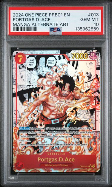 [CONSIGNMENT] Portgas D. Ace Manga Alt Art #013 PSA 10 – One Piece PRB01 (2024)