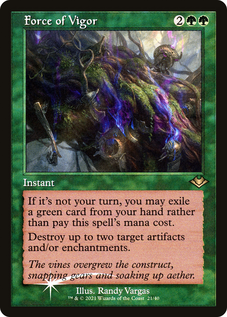 Force of Vigor (H1R-021) - Modern Horizons 1 Timeshifts Foil