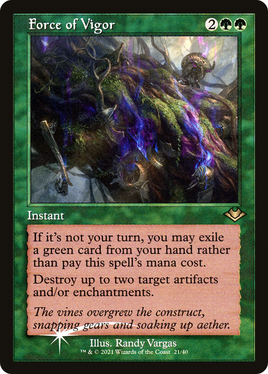 Force of Vigor (H1R-021) - Modern Horizons 1 Timeshifts Foil