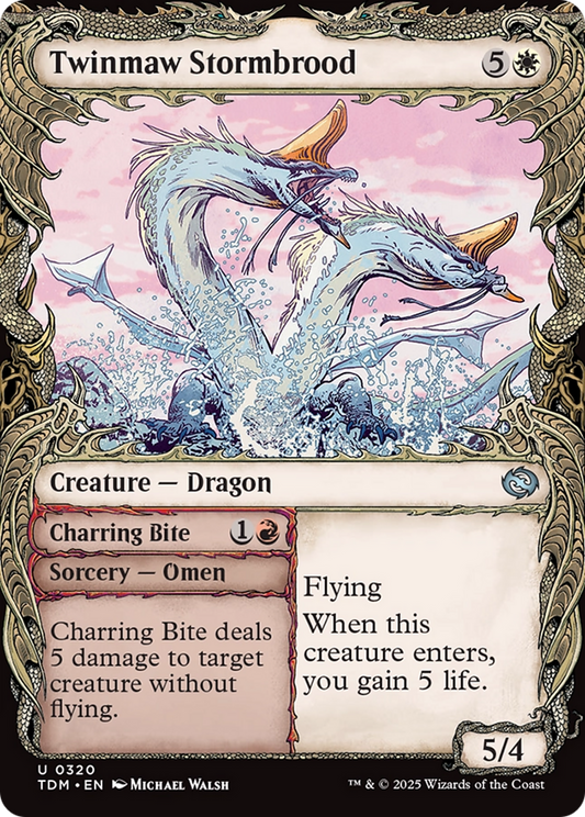 Twinmaw Stormbrood // Charring Bite (TDM-320) - Tarkir: Dragonstorm: (Showcase)