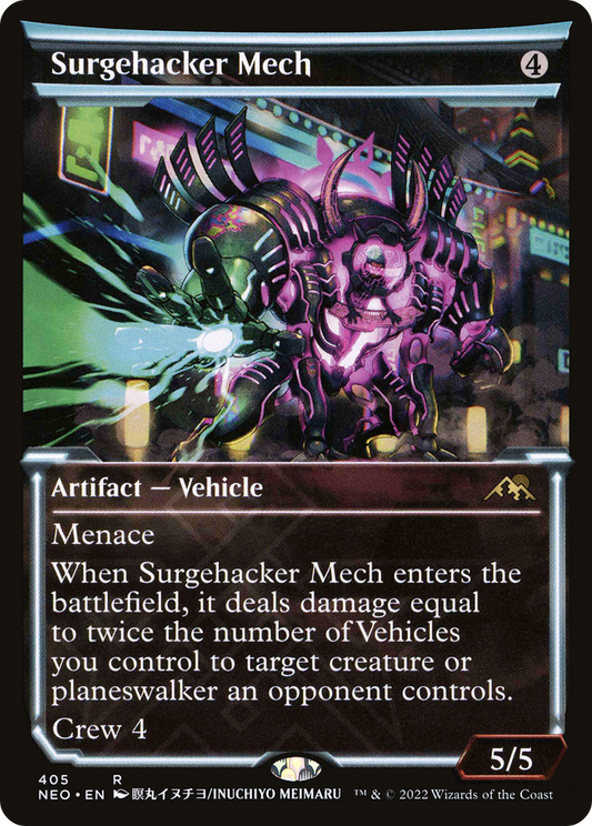 Surgehacker Mech (Showcase) (NEO-405) - Kamigawa: Neon Dynasty: (Showcase) Foil