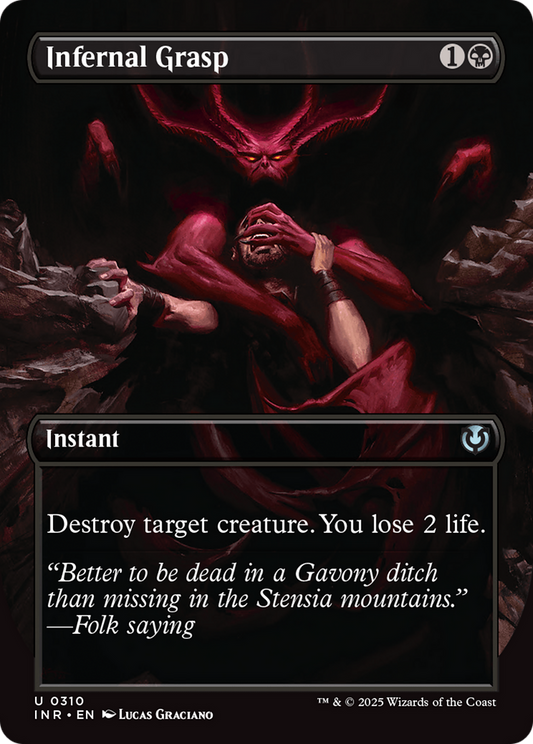 Infernal Grasp (Borderless) (-310) - Innistrad Remastered Foil