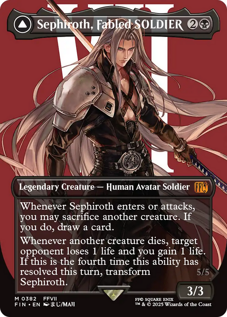 Sephiroth, Fabled SOLDIER (Borderless) (0382) (FIN-382) - FINAL FANTASY Foil