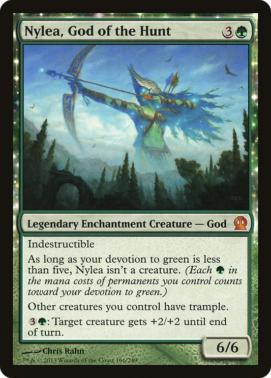 Nylea, God of the Hunt (THS-166) - Theros: (enchantment) Foil