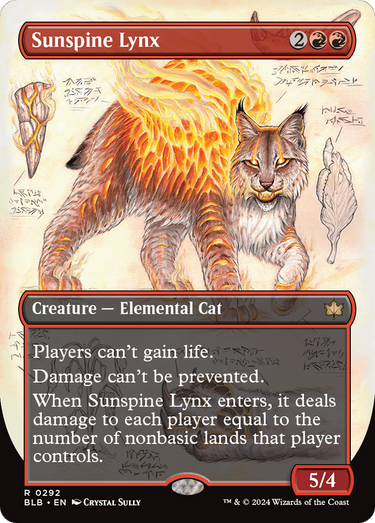 Sunspine Lynx (Borderless) (BLB-292) - Bloomburrow: (Showcase) (Borderless) Foil