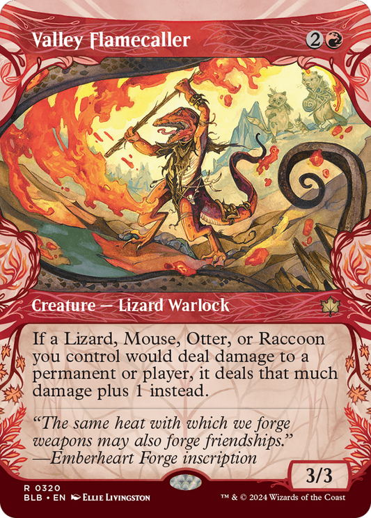 Valley Flamecaller (BLB-320) - Bloomburrow: (Showcase) Foil
