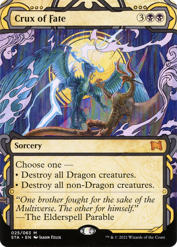 Crux of Fate (STA-025) - Strixhaven Mystical Archive: (Showcase) (Borderless)