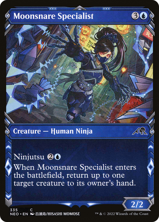 Moonsnare Specialist (NEO-335) - Kamigawa: Neon Dynasty: (Showcase) Foil