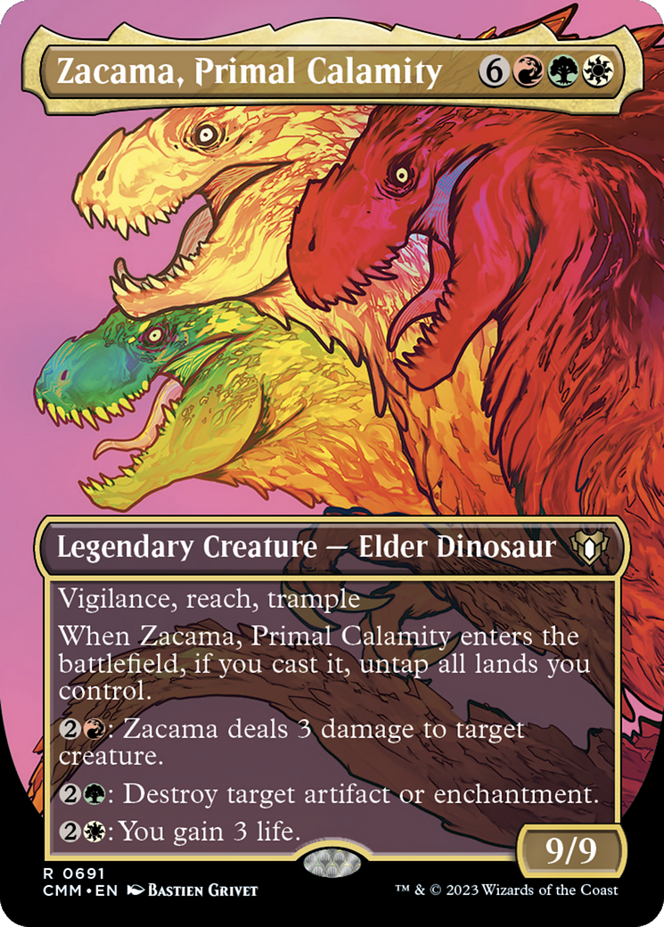 Zacama, Primal Calamity (CMM-691) - Commander Masters (Borderless) Foil