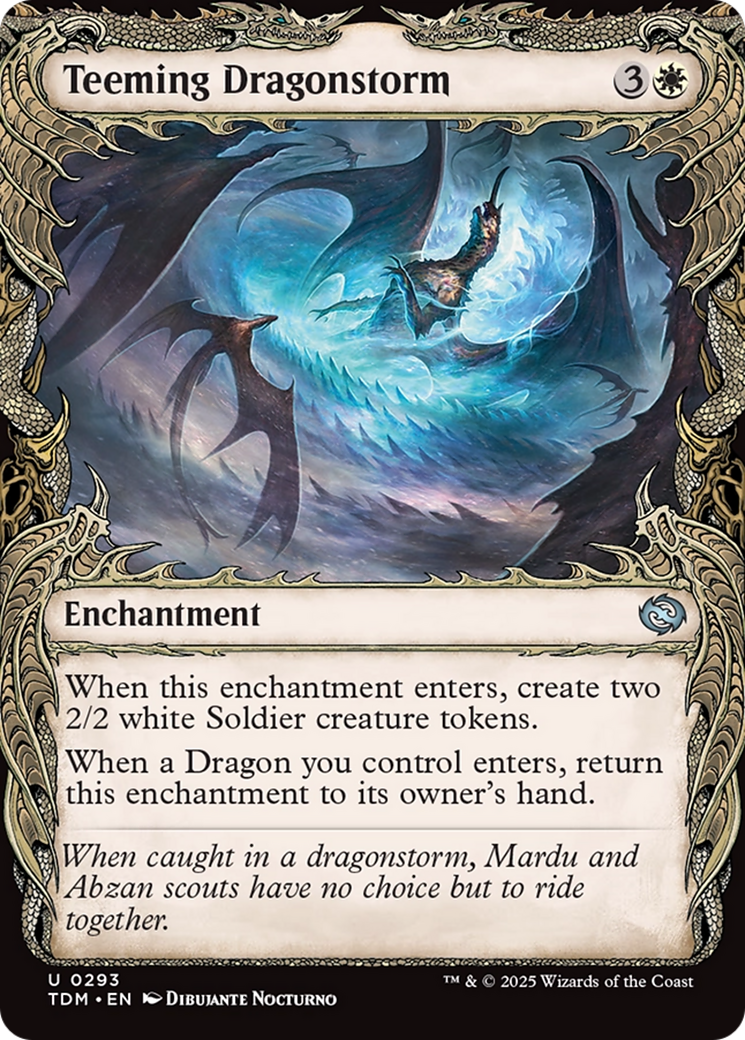 Teeming Dragonstorm (TDM-293) - Tarkir: Dragonstorm: (Showcase, enchantment) Foil