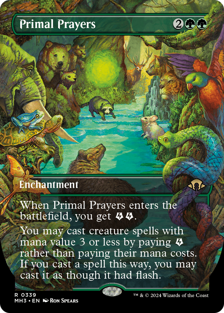 Primal Prayers (MH3-339) - Modern Horizons 3 (Borderless) Foil