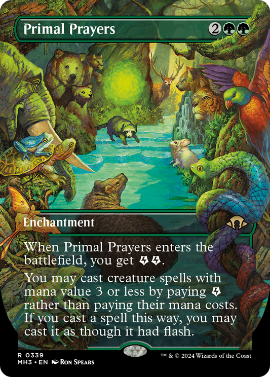 Primal Prayers (MH3-339) - Modern Horizons 3 (Borderless) Foil