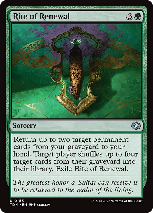Rite of Renewal (TDM-153) - Tarkir: Dragonstorm Foil