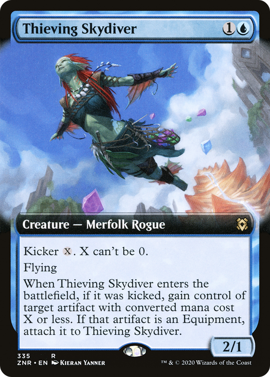 Thieving Skydiver (ZNR-335) - Zendikar Rising: (Extended Art)