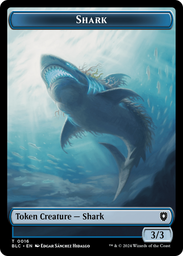 Shark (TBLC-016) - Bloomburrow Commander Tokens
