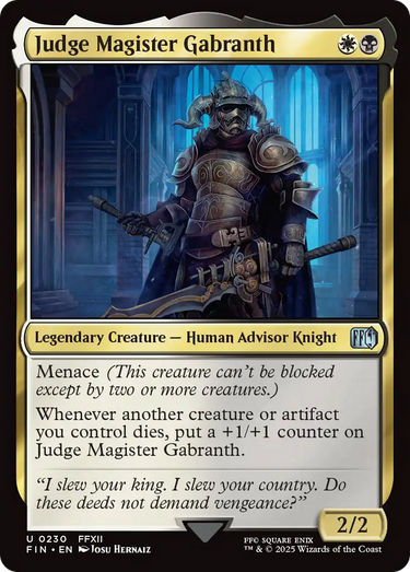 Judge Magister Gabranth (FIN-230) - FINAL FANTASY