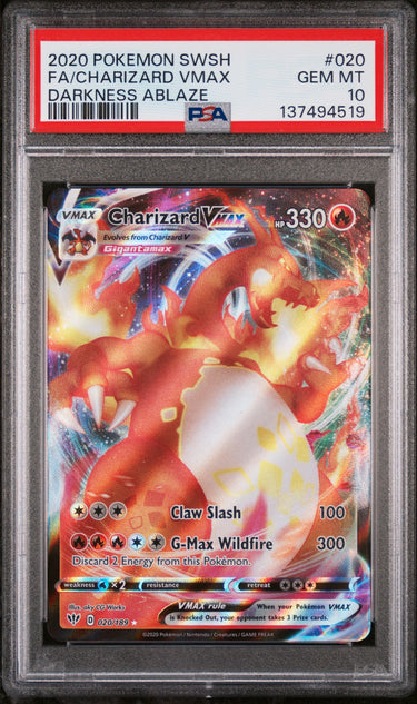 CHARIZARD VMAX FULL ART #020 PSA 10