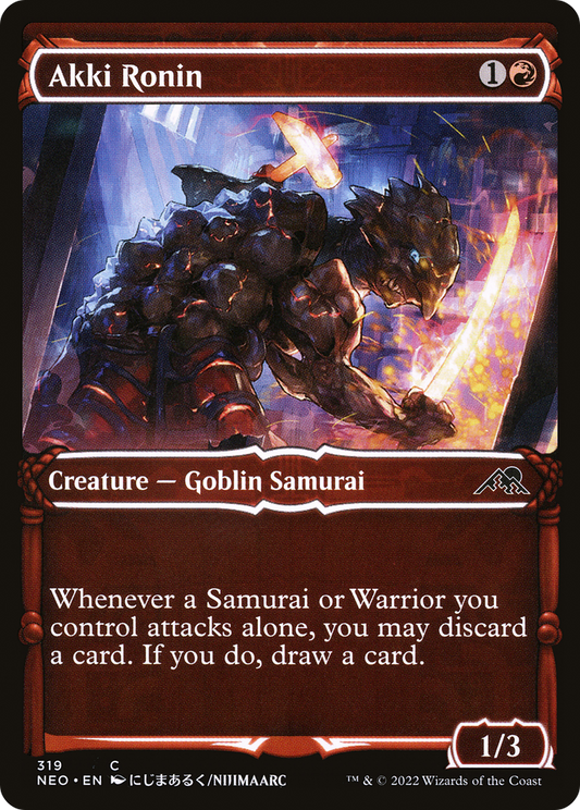 Akki Ronin (NEO-319) - Kamigawa: Neon Dynasty: (Showcase) Foil