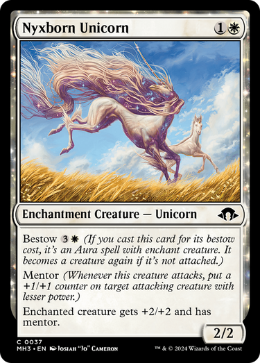 Nyxborn Unicorn (MH3-037) - Modern Horizons 3: (enchantment) Foil