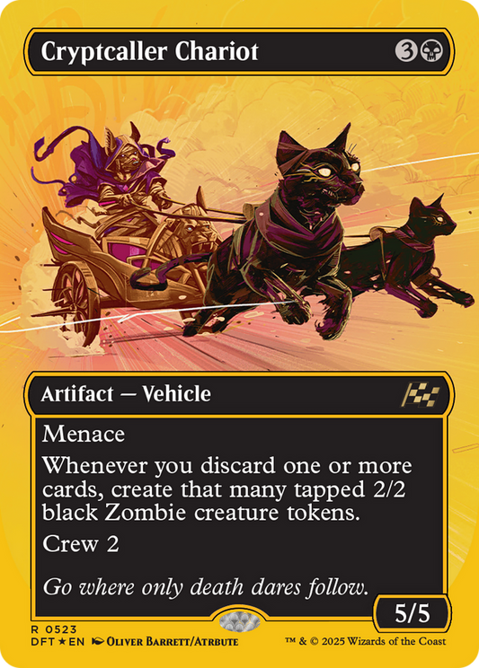 Cryptcaller Chariot (Borderless) (First-Place Foil) (DFT-523) - Aetherdrift Foil
