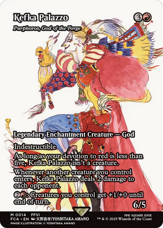 Purphoros, God of the Forge (FCA-014) - FINAL FANTASY: Through the Ages / Kefka Palazzo: (enchantment) (Borderless) Foil