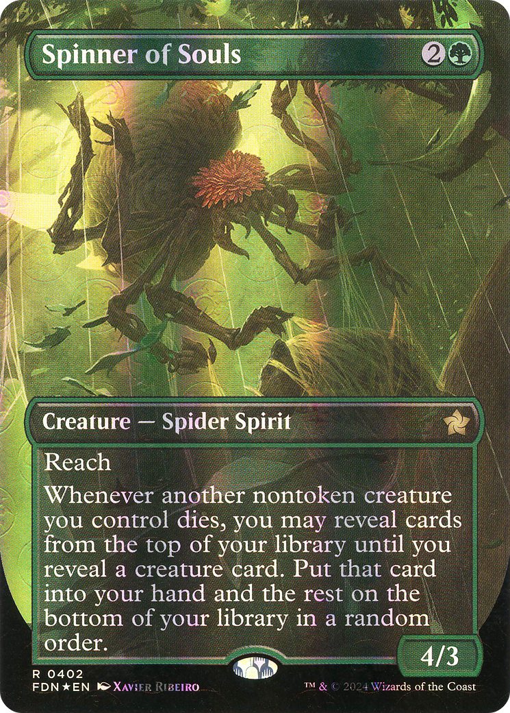 Spinner of Souls (FDN-402) - Foundations (Borderless) Foil