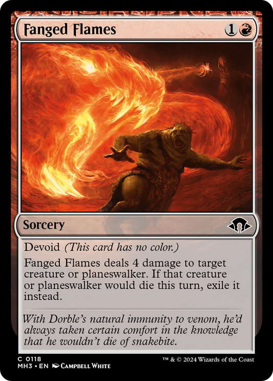 Fanged Flames (MH3-118) - Modern Horizons 3 Foil