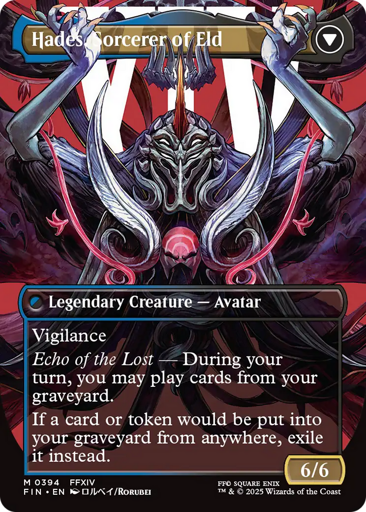 Emet-Selch, Unsundered // Hades, Sorcerer of Eld (FIN-394) - FINAL FANTASY (Borderless)