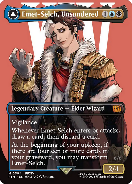 Emet-Selch, Unsundered // Hades, Sorcerer of Eld (FIN-394) - FINAL FANTASY (Borderless) Foil