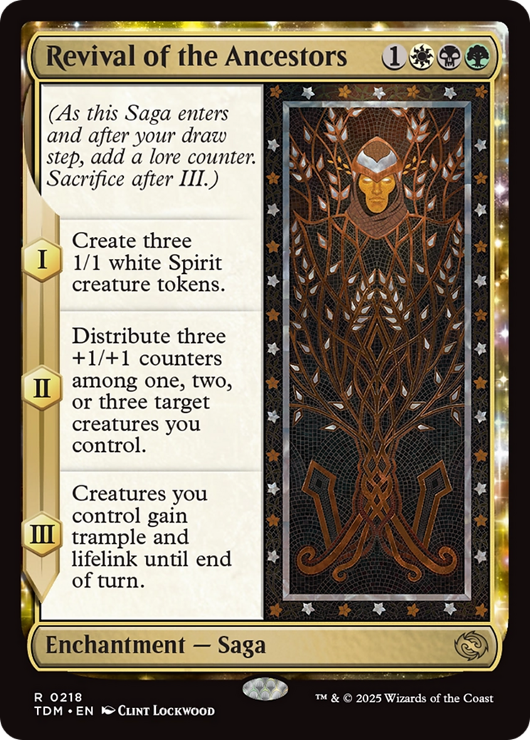 Revival of the Ancestors (TDM-218) - Tarkir: Dragonstorm: (enchantment) Foil