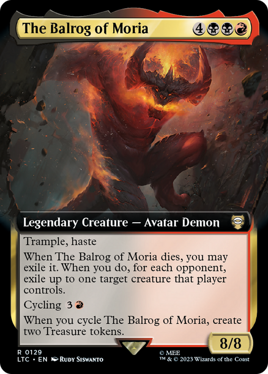 The Balrog of Moria (LTC-129) - Tales of Middle-earth Commander: (Extended Art)