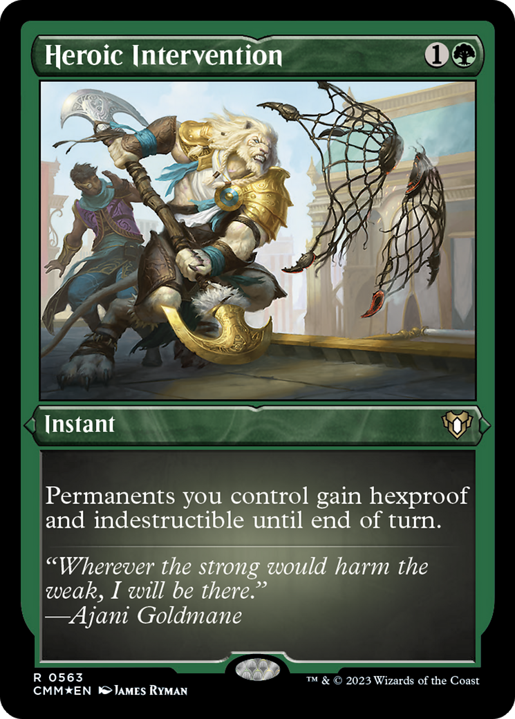 Heroic Intervention (CMM-563) - Commander Masters Etched Foil