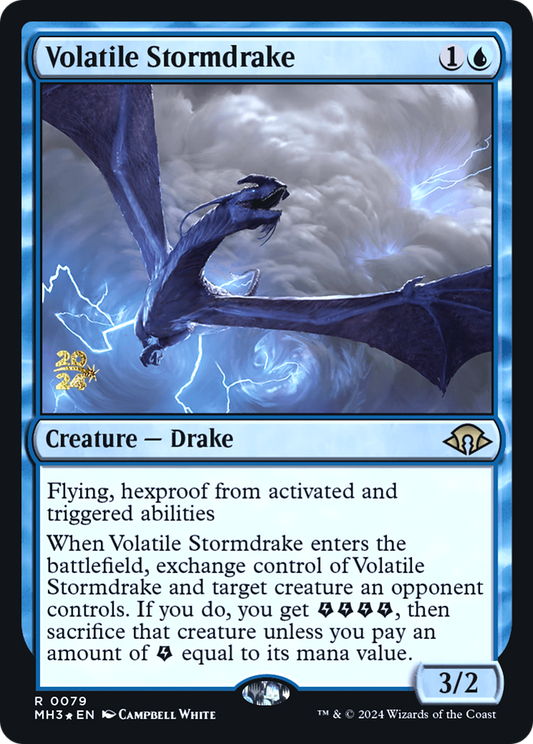 Volatile Stormdrake (PMH3-79S) - Modern Horizons 3 Promos Foil