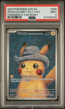 Pikachu with Grey Felt Hat #085 PSA 9