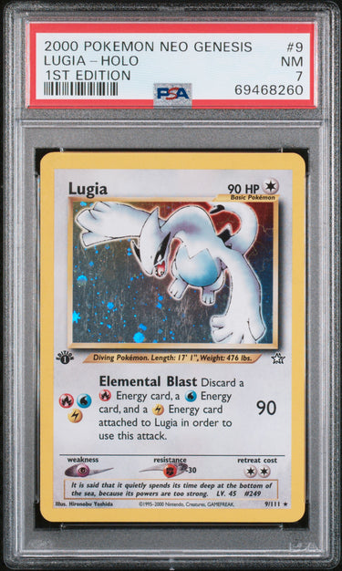 Lugia Holo Neo Genesis 1st Edition #9 PSA 7