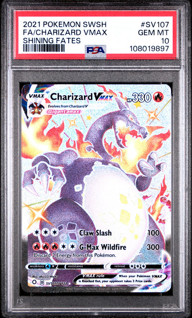 CHARIZARD VMAX SV107 FULL ART PSA 10