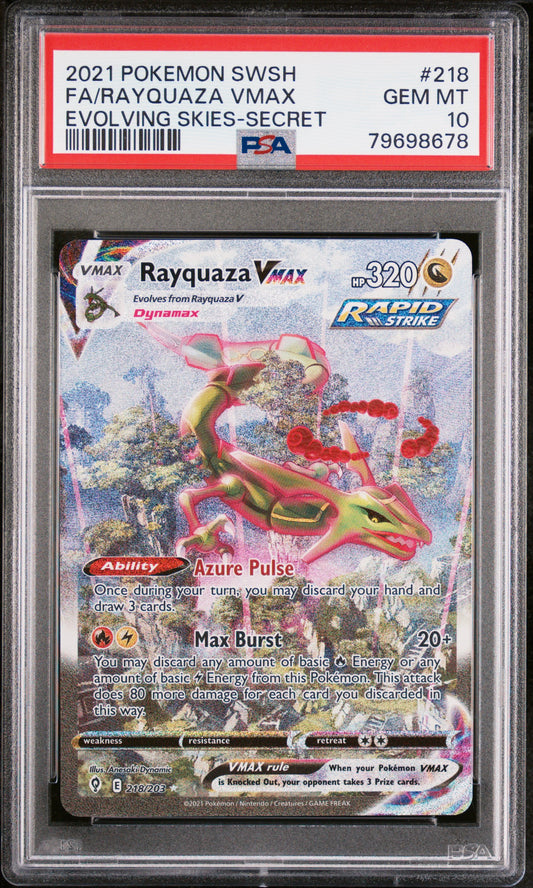 Rayquaza VMAX Alt Art Secret PSA 10