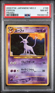 Espeon JP Promo #196 PSA 8